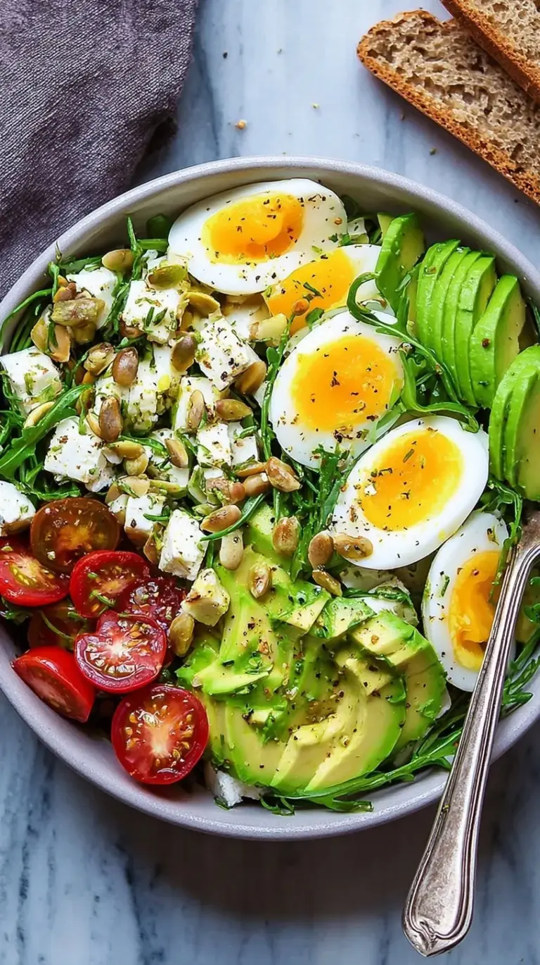 A bright bowl of Classic Avocado Salad with cherry tomatoes and cucumbers.