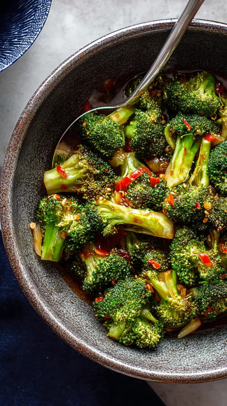 Bowl of broccoli stir-fry with rice