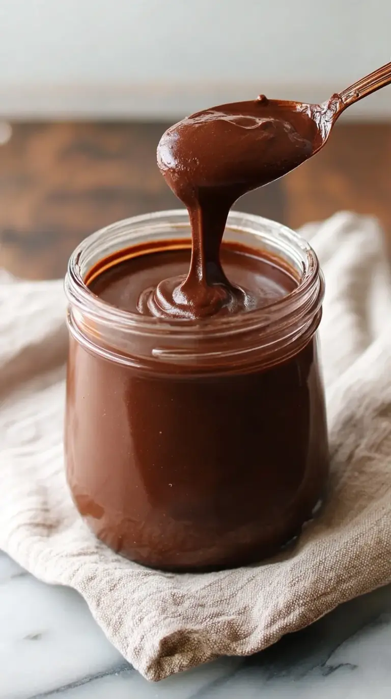 A jar of creamy homemade Nutella with roasted hazelnuts and a wooden spreader.