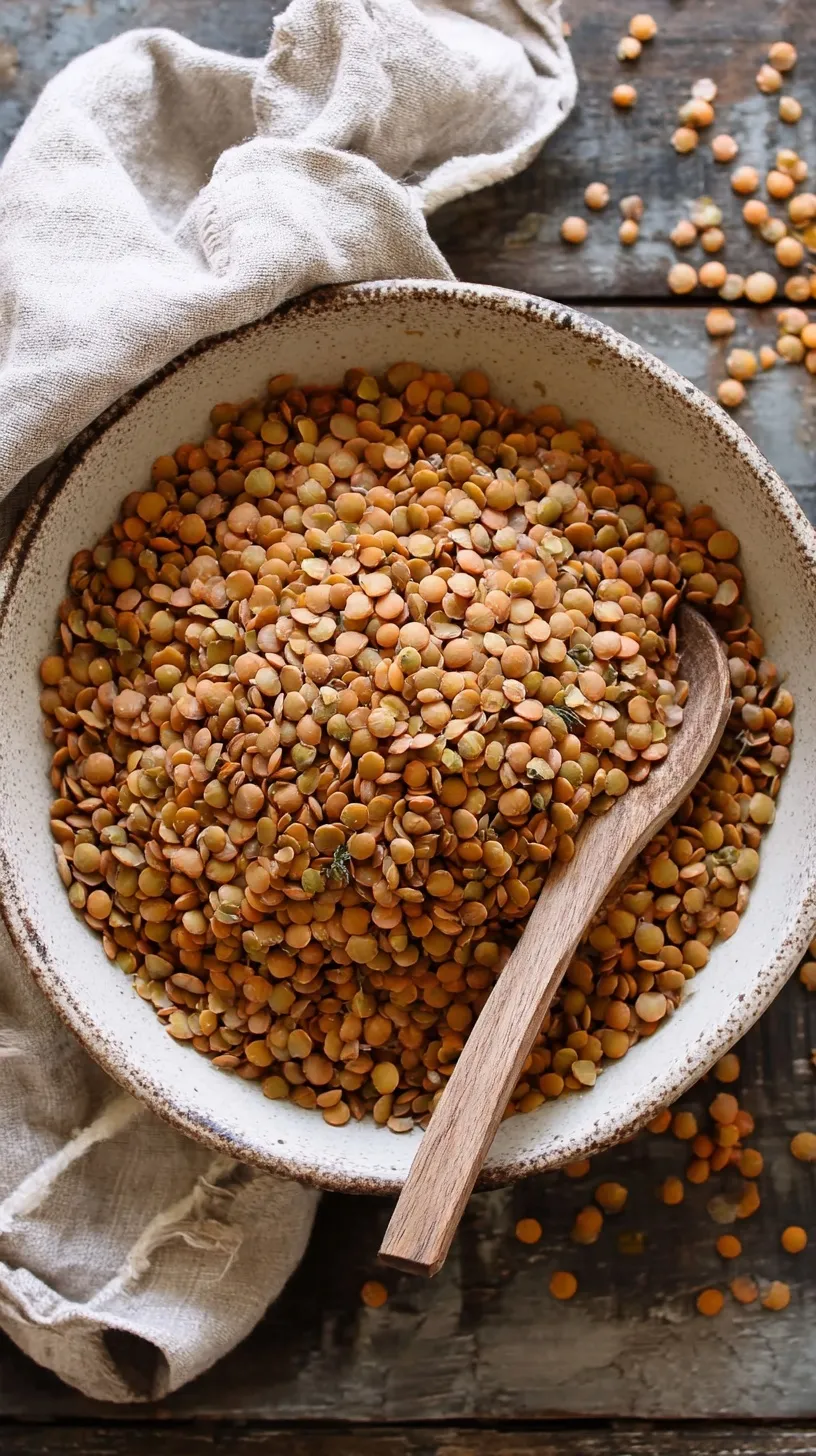 How to cook lentils in a pot showing perfectly tender cooked lentils with golden color