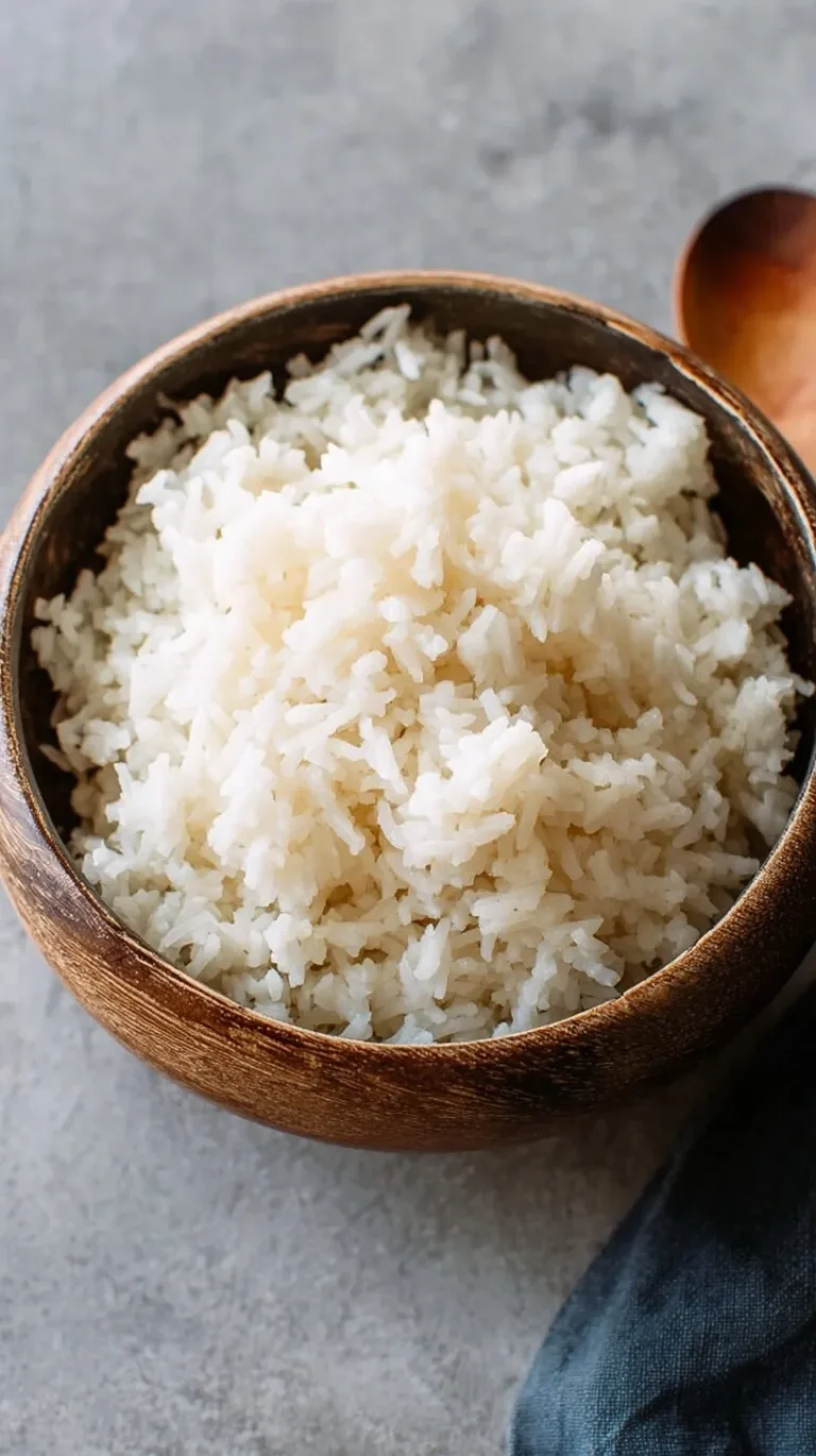 Perfectly cooked white rice in a pot showing fluffy separated grains - how to cook rice perfectly