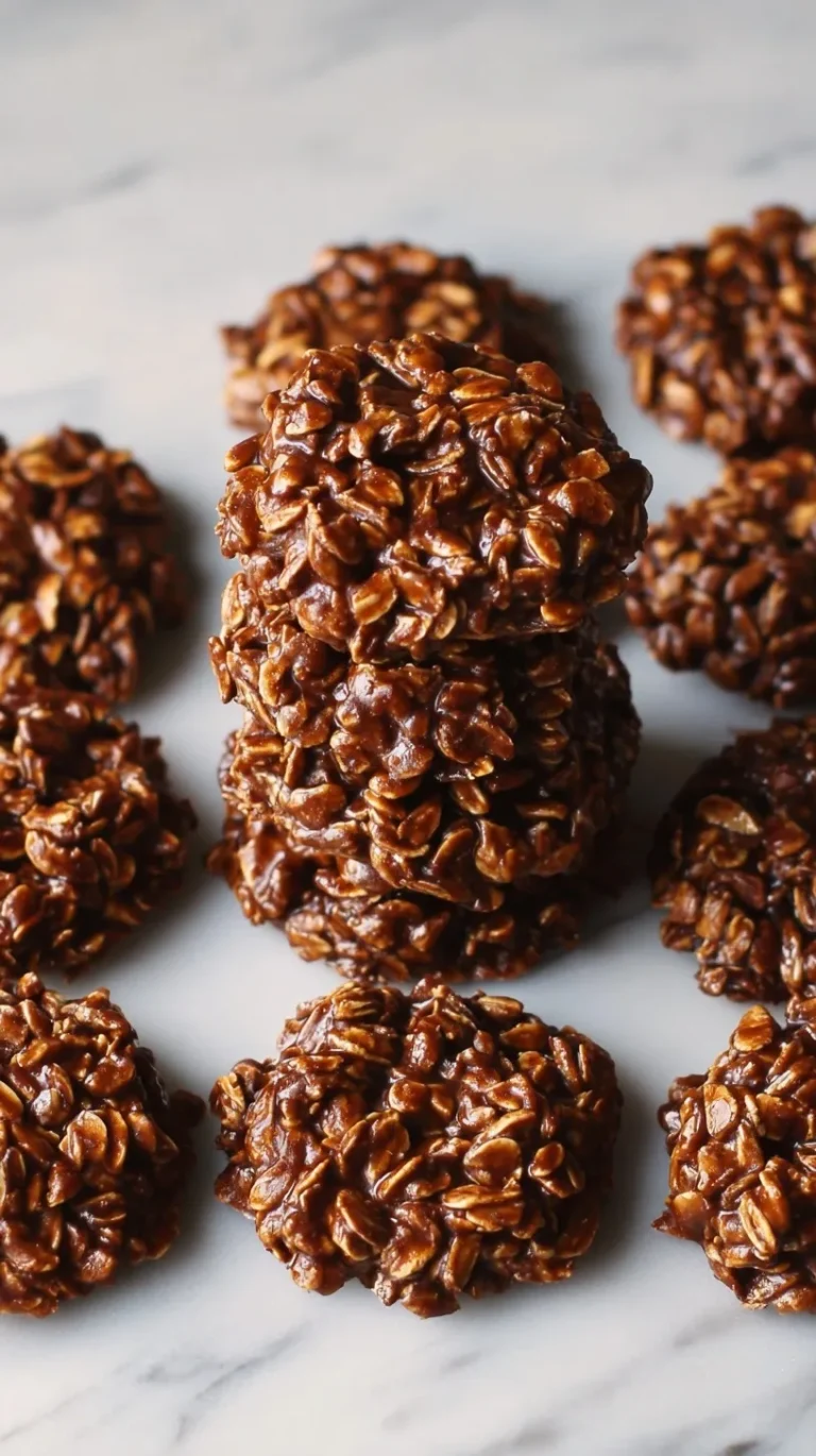 No bake cookies with chocolate and peanut butter on parchment paper